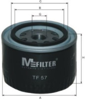 как выглядит m-filter фильтр масляный tf57 на фото
