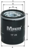 как выглядит m-filter фильтр масляный tf28 на фото