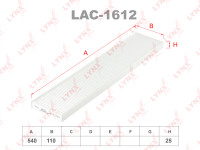 как выглядит фильтр салонный lynxauto lac-1612 на фото
