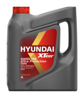 как выглядит масло моторное hyundai xteer gasoline ultra protection 5w40 4л  на фото