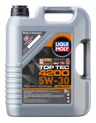 как выглядит liqui moly 5w-30 sn top tec 4200 5л (нс-синт.мотор.масло) на фото