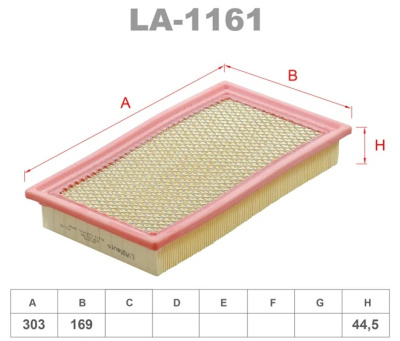 как выглядит фильтр воздушный lynxauto la-1161 на фото